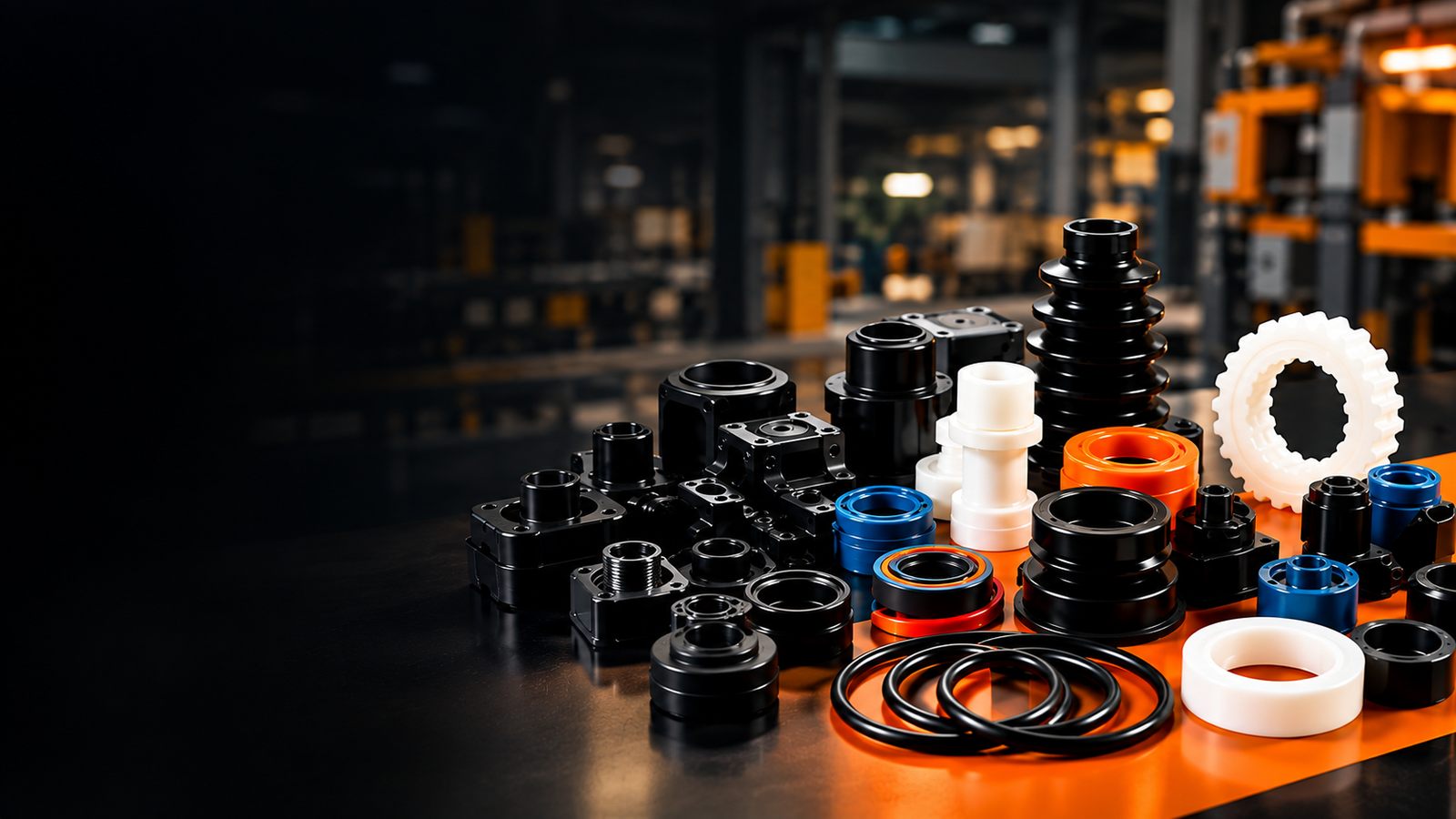 Plastic and rubber components manufactured by Kalika Engineering